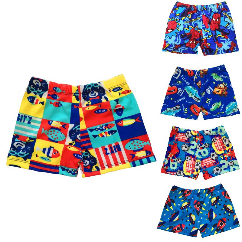 Bañador infantil niño tipo bóxer cordón ajustable diseño dibujos animados