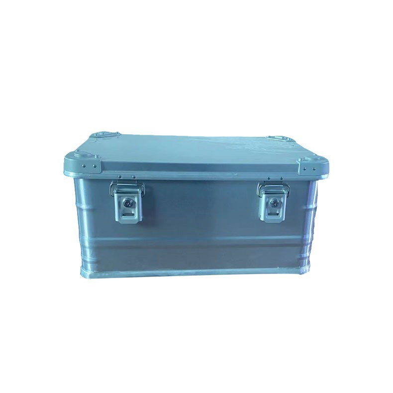 Equipaje de aleación de aluminio maleta al aire libre caja de almacenamiento de herramientas de gran capacidad para acampar equipaje portátil