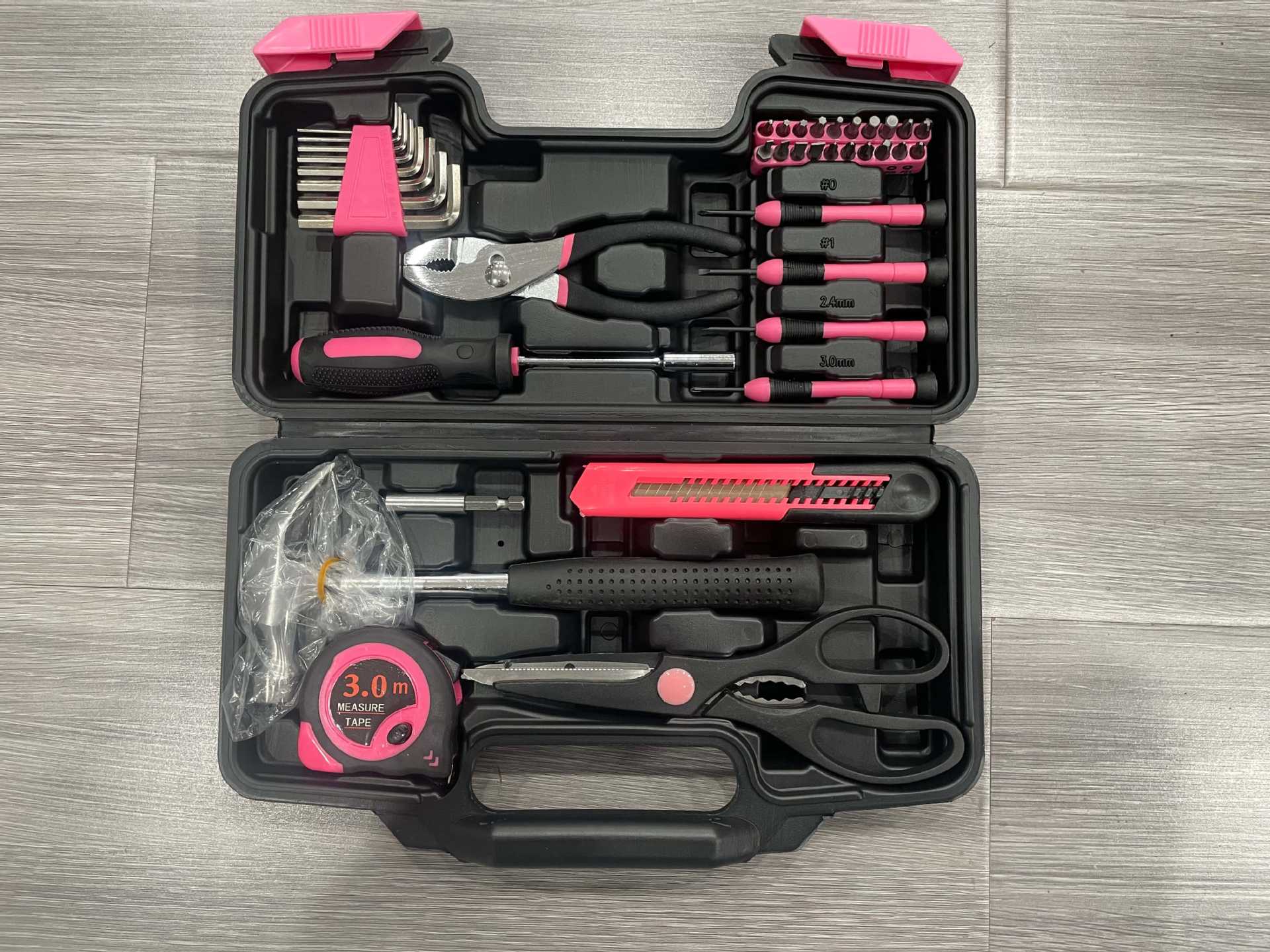 In-stock, exclusively for cross-border e-commerce: 39-piece household hardware tool set, carbon steel combination set, manual tool box