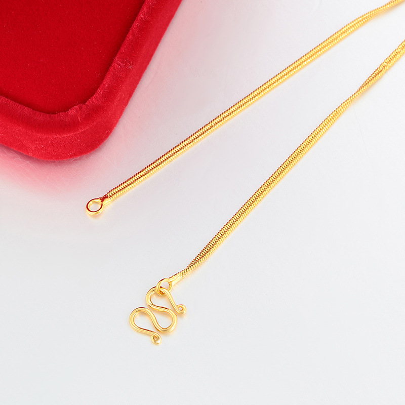 Joyas Xuping simple collar de cadena de aleación de cobre chapado 24k color diario fácil de tomar Europa y los Estados Unidos transfronterizos collar W hebilla al por mayor