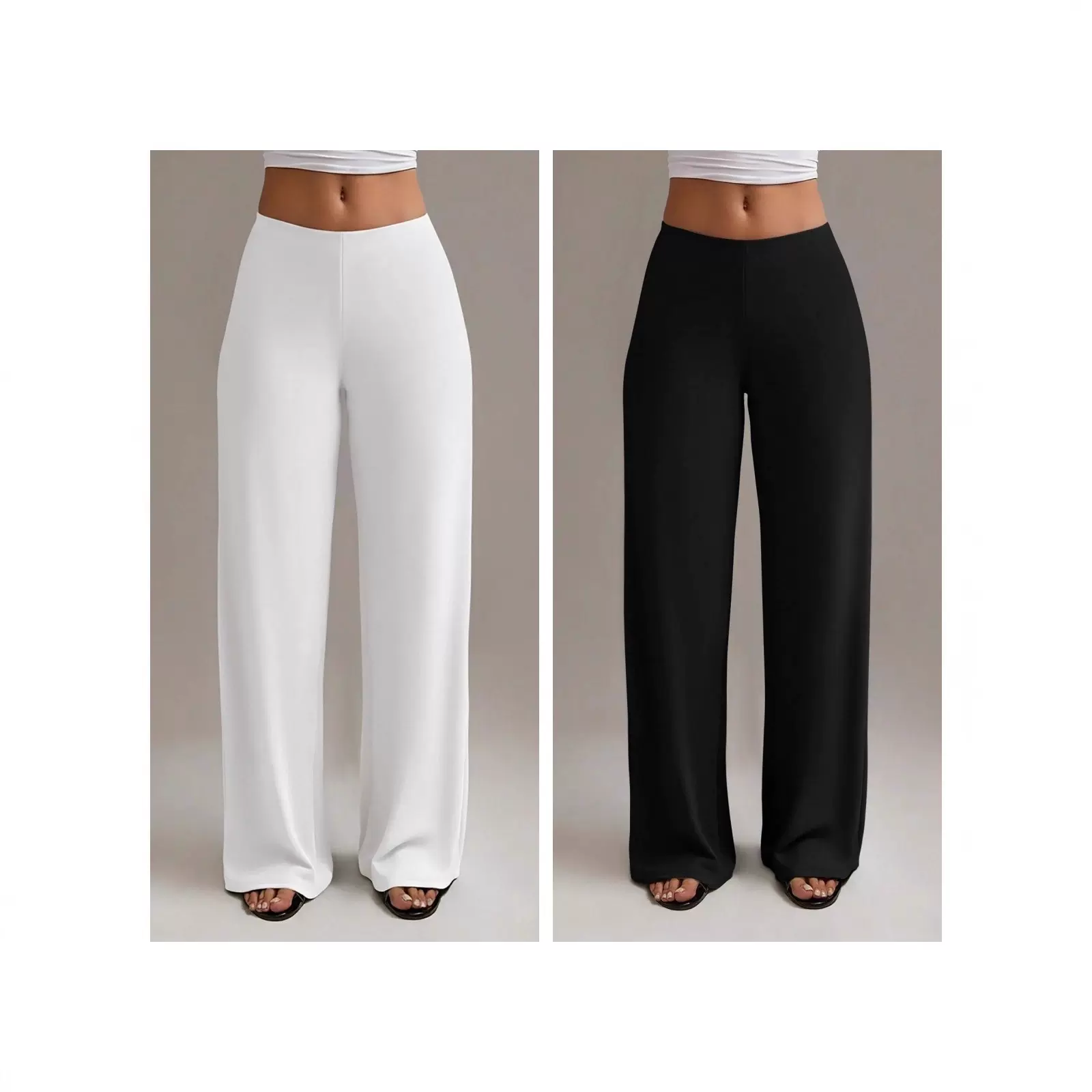 跨境欧美普拉提瑜伽裤裸感健身裤高级运动直筒裤外穿跑步长裤女