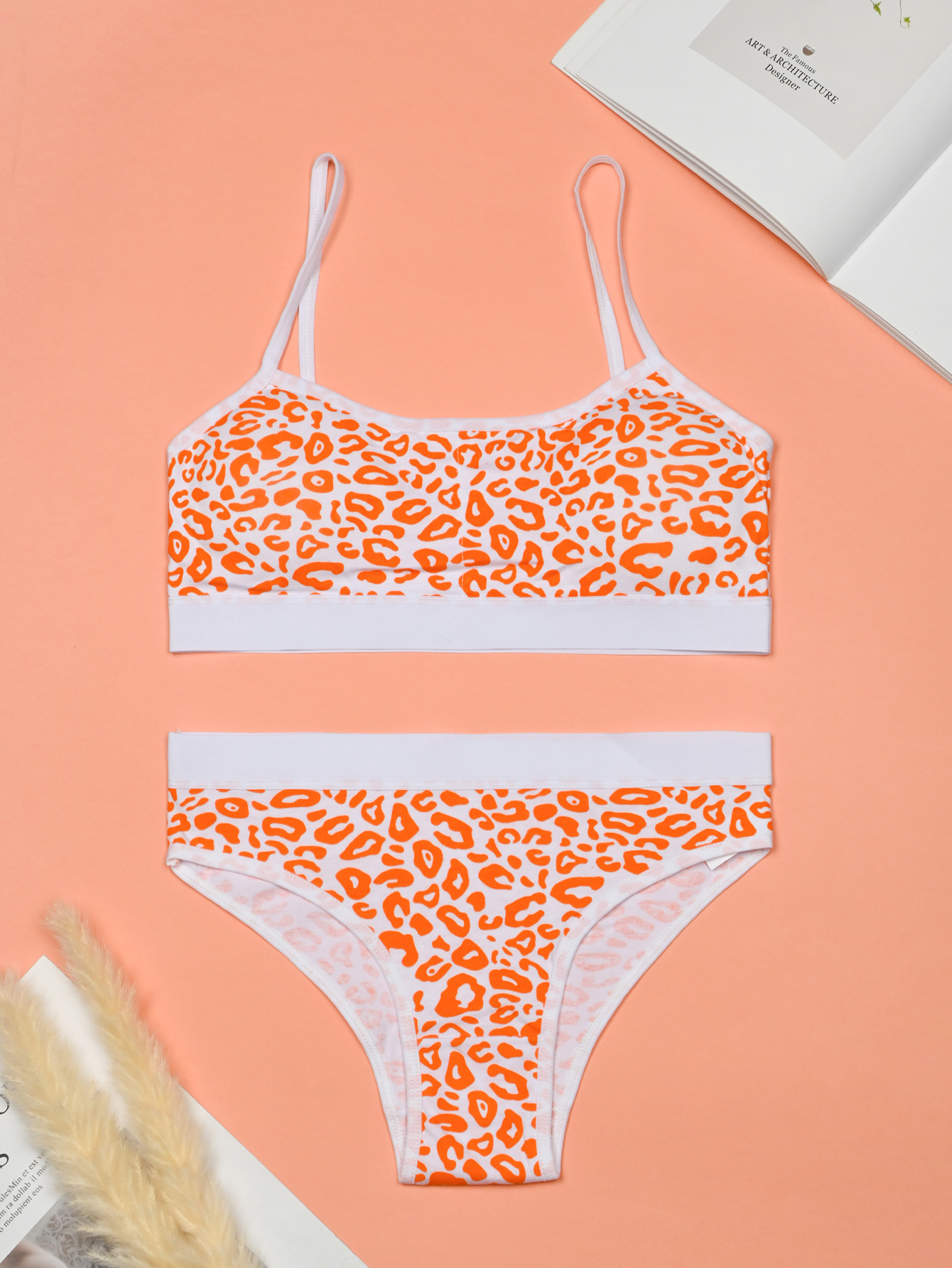 Ropa interior deportiva para niñas, sujetador de desarrollo para estudiantes de secundaria, copa fija, ropa interior de algodón para niñas, 12-16 años