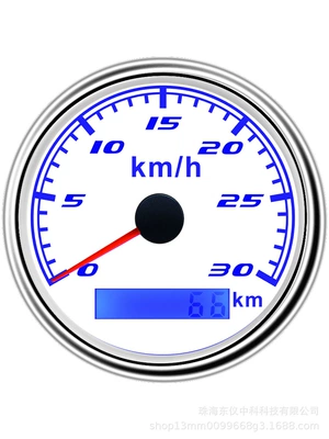 85mm speedometer motorcycle equipped automobile instrument - 0-30km-white-plate
