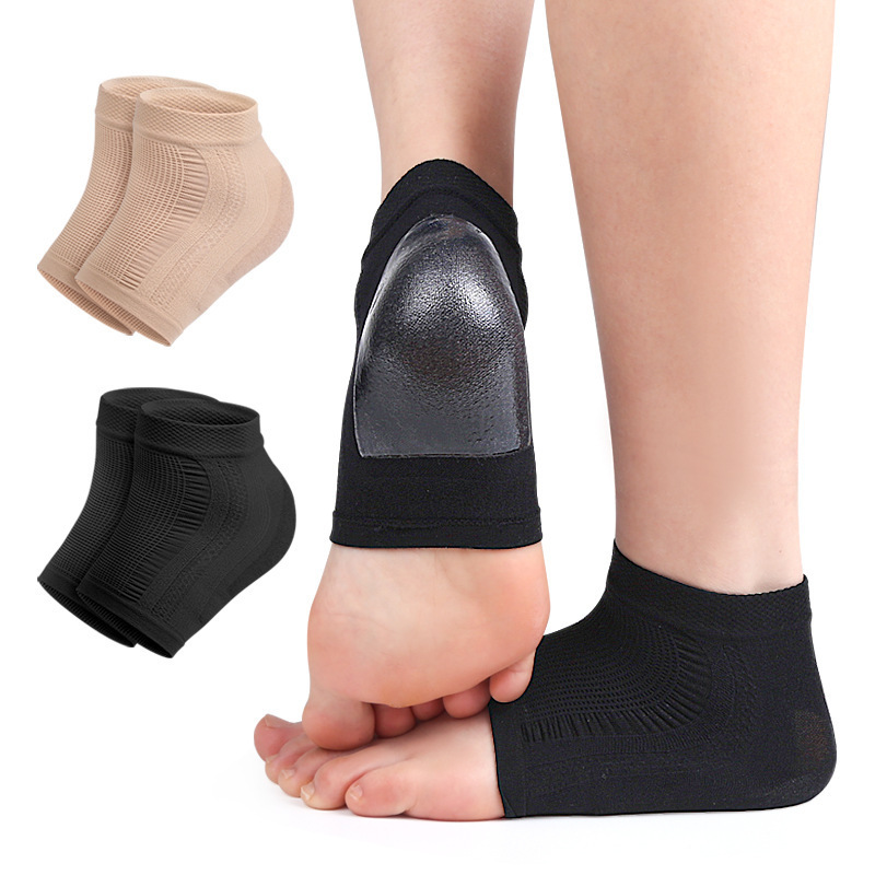 Mesh Gel Heel Socks Foot Cover Upgraded Soft Anti-abrasion Anti-dry Crack Half Socks Heel Cover