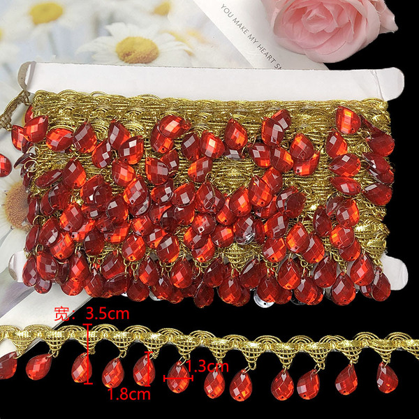 Spot new acrylic tassel hanging sliced lace diy belly dance…
