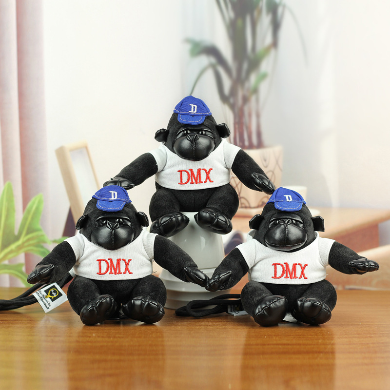Creative Gorilla Stuffed Doll Pendant Black King Kong Doll Children's Birthday Gift School Bag Pendant Home Decoration