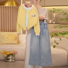 品質オリジナル大量現物kt猫偽2枚セータージーンズ2枚セット