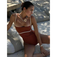 P 10535 Patchwork gathered one-piece bikini ƴ�Ӿ�£�Ȼ���