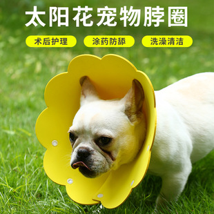 Pet Elizabethan Collar Sunflower Shame Protection Pet Neck Collar Dog Neck Cover Anti-Licking Head Cover Cat Anti-Bite