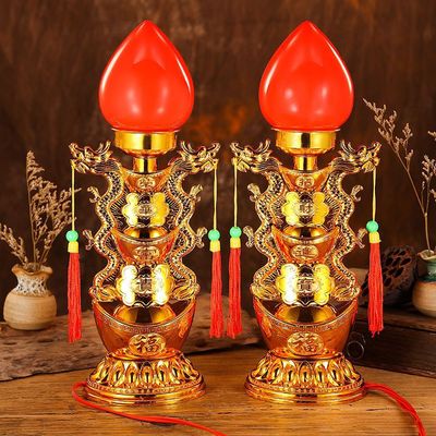 Electronic long light led Candlestick Candle lamp household Plug in Mammon Incense Changming Lamp supply Incense burner