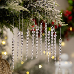 豪貝クリスマス創意透明ストラップシミュレーション氷ストラップクリスマスアクリルアイスクリームストラップクリスマスツリー掛け