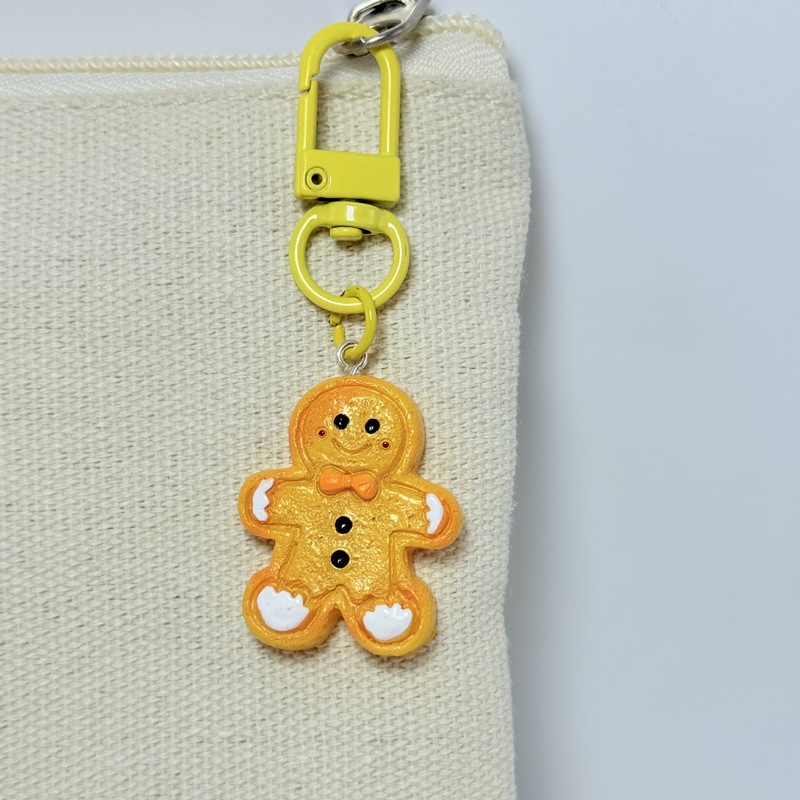 新しいクリスマスジンジャーブレッドマンキーペンダントシミュレーション食品おもちゃビスケット DIY 装飾チェーンキーホルダーバッグペンダントアクセサリー|undefined