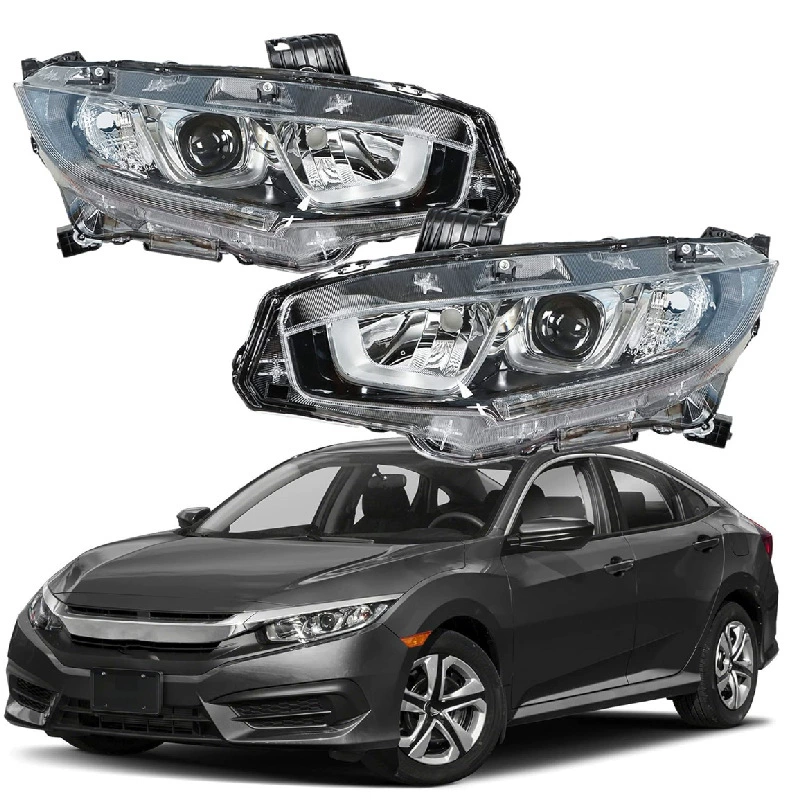 Автомобильные фары, светодиодные фары для Honda Civic 2016-2021 годов, версия для США, передний комбинированный светильник