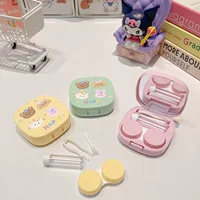Невидимая коробка очков мультфильм животное красивая коробка зрачка портативная коробка для ухода за учеником компаньон двойная коробка с зеркалом