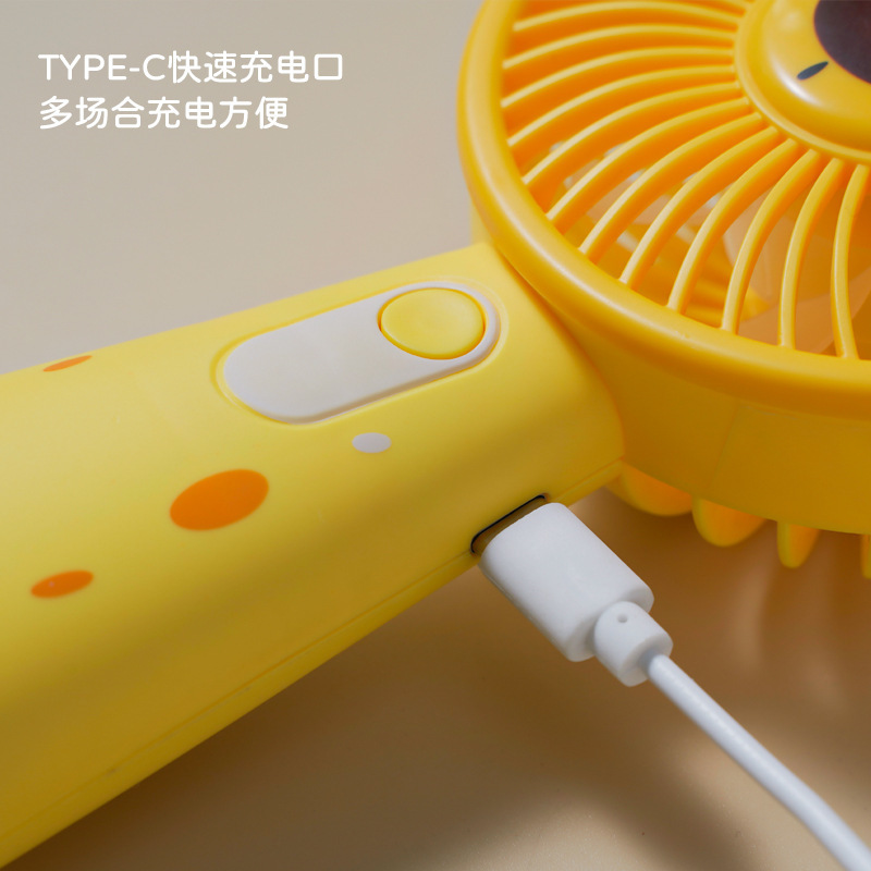 学生寮デスクトップキリンファンUSB充電三段リチウム電気ミニ携帯型手持ち型ファン|undefined