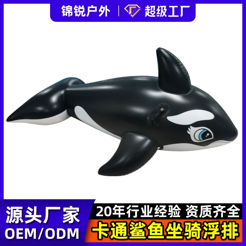 Горячая распродажа трансграничных надувных акул из ПВХ, надувные плавающие игрушки, надувные акулы-каталки, надувные модели акул в стиле мультфильмов.