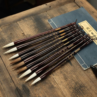 Writing Brush, Weasel's hair, mixed hair, red hair, large, medium and small regular script writing brush, student calligraphy practice, small regular script writing brush