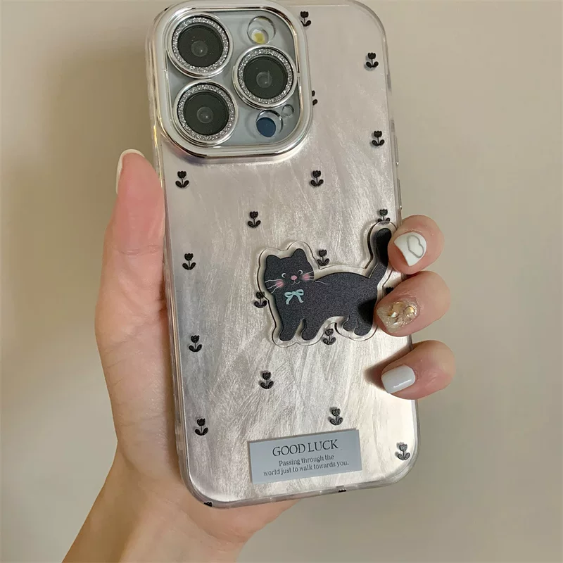 Apple, совместная трубка/трубка, чехол для телефона, iPhone 12/13, цветочный рисунок, iphone, 15promax