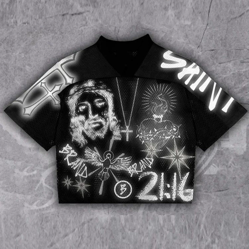 Oversized T-shirt Amazon, 3D print, short sleeve, casual big fit