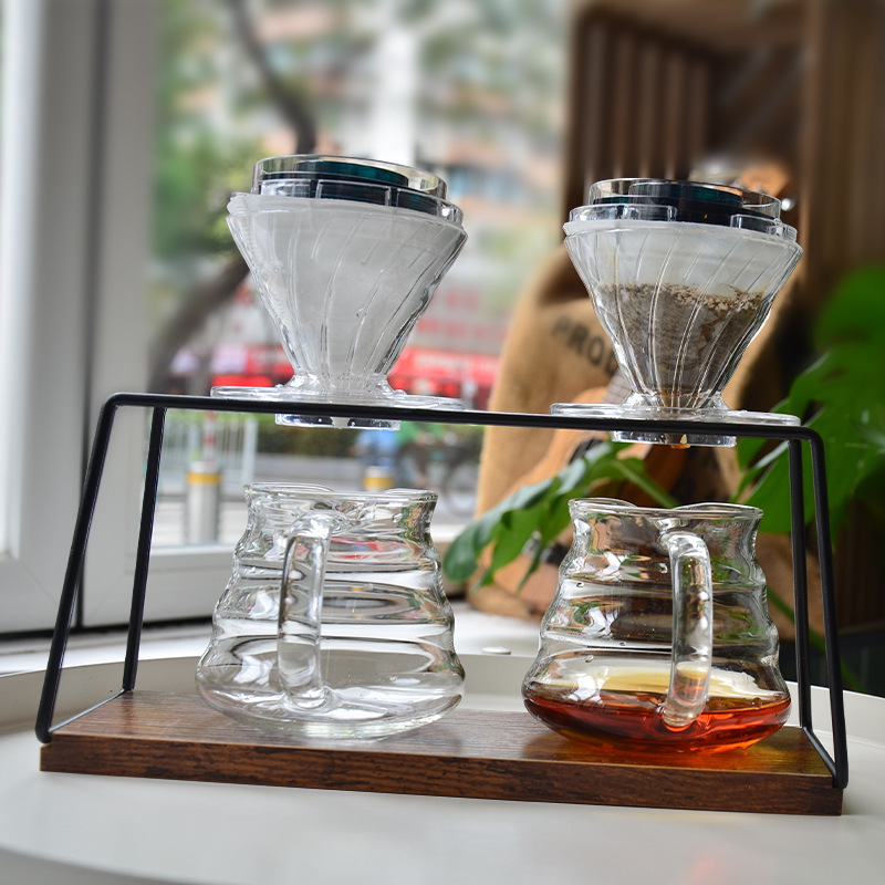Coffee Hand Brewing Rack Metal Filter Cup Holder Household V60 Drip Filter Rack Filter Paper Holder Set Coffee Rack