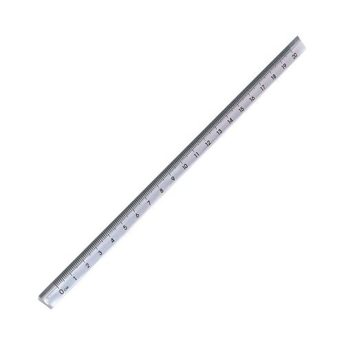 Transparent triangular prism ruler student painting drawing measurement ruler 15cm ruler three-dimensional scale prism ruler stationery