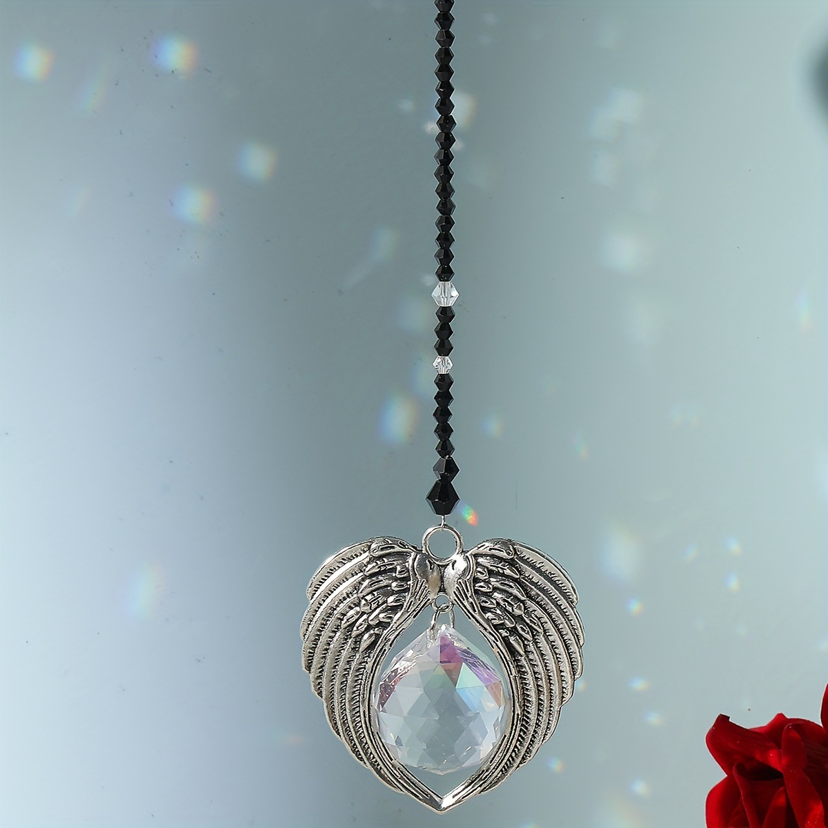 Nuevo Ángel alas casa ventana coche colgante ornamento sol catcher decoración del hogar colgante