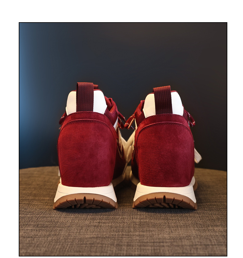 Giày sneaker nữ đế dày tăng chiều cao phong cách thể thao — màu be chi tiết 20