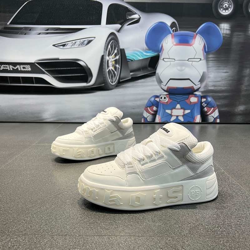Scarpe casual da uomo con suola spessa stile campus comode_voghion.com