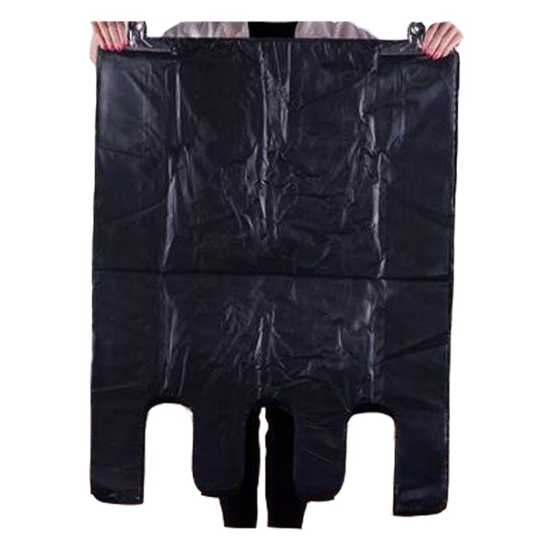 Bolsa de plástico chaleco negro bolsa de basura bolsa de almacenamiento de ropa portátil grande y pequeña bolsa de embalaje de propiedad hotelera