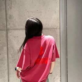 毒家现货正确版本高品质BL家新款胶带短袖T恤OS宽松版型男女同款T