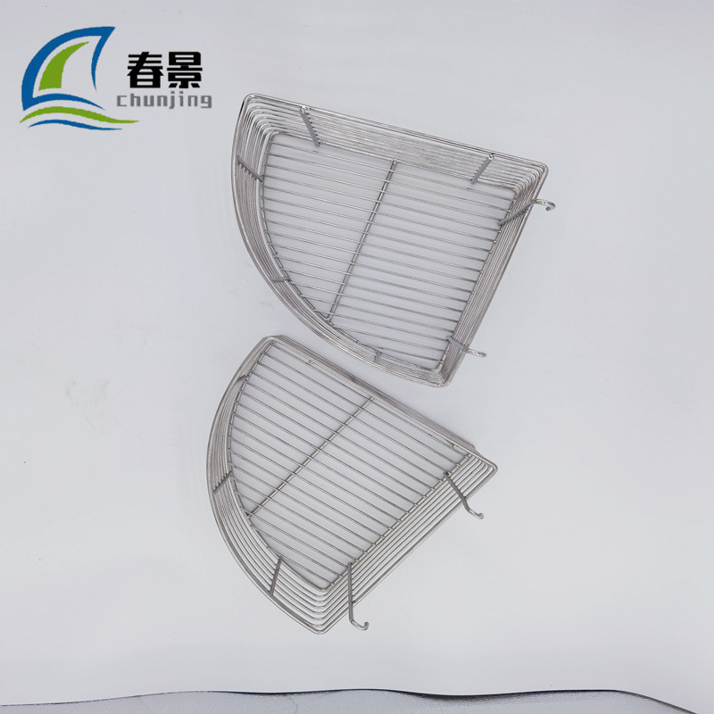 蜜袋鼯挂篮窝 不锈钢304抛光网筐 线材焊接无毛刺扇形清洗网筐