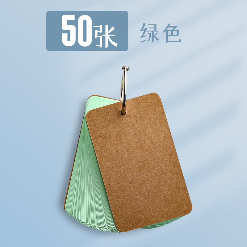 T palabras en blanco en inglés papel de tarjeta de bucle tipo cartón duro de color DiDi lindo mini libro de bolsillo