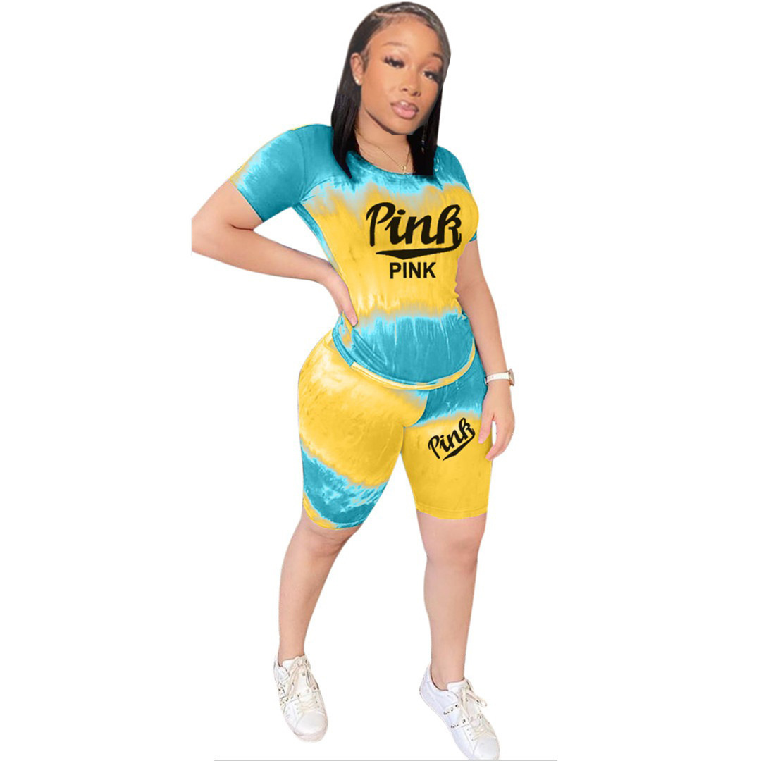 Gradient Tie-Dye Sports Suit Two-Piece Set NSAXE51077