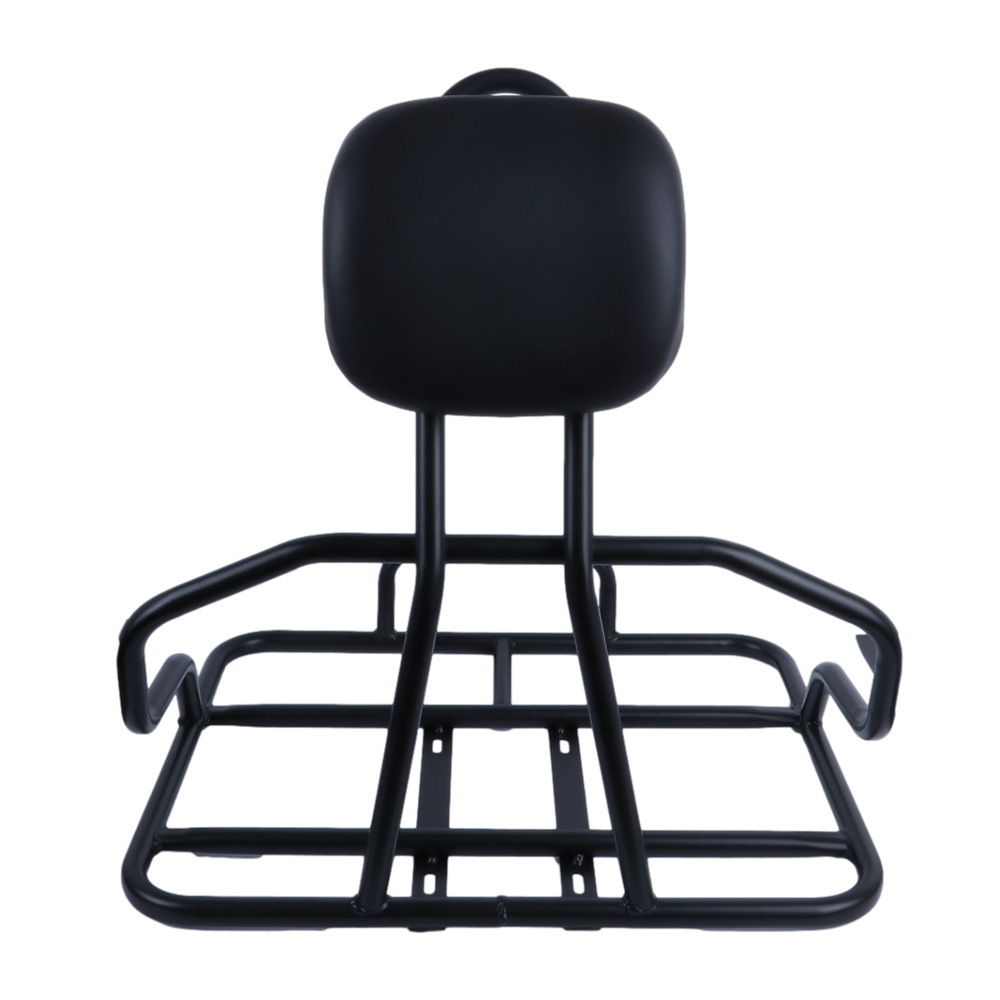 Electric Vehicle Black Knight Backrest-Style Steel Delivery Rack, Iron Vehicle-Mounted Rack, Can Hold Delivery Boxes, Rear Rack