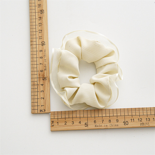 Summer Thin Chiffon Simple Fabric Hair Tie Women's Versatile Elastic Rubber Band Headwear Factory Direct Sales and Wholesale