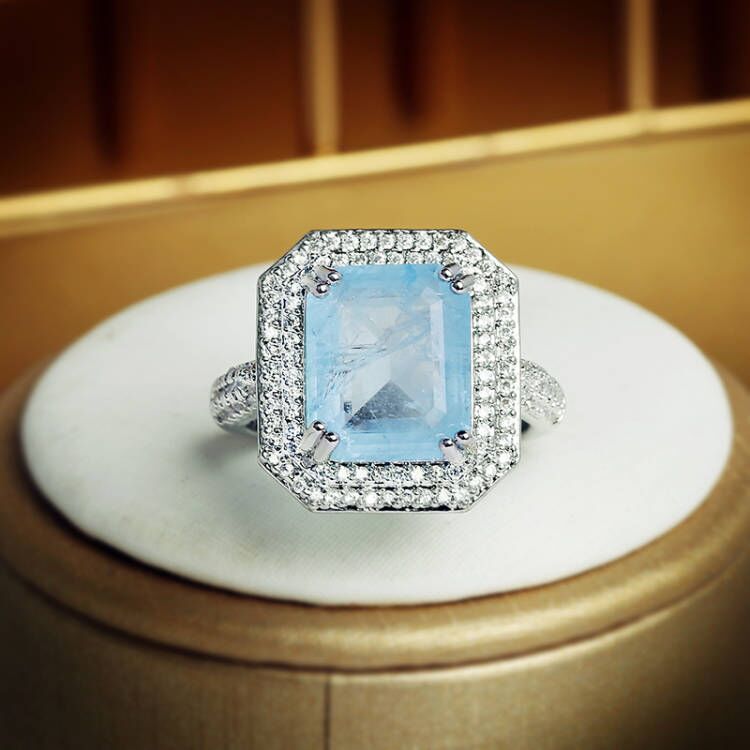 Fashion Geometric Brass Plating Zircon Rings 1 Piece