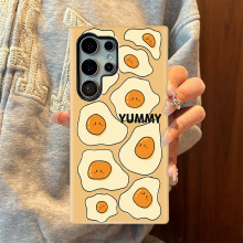 煎蛋三星S22plus防摔保护套S23搞怪S25plus创意苹果17小众手机壳