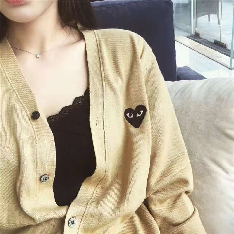 Fashionable Brand Play Sichuanjiu Knitwears for Men and Women Cardigans Baoling Short Loose Couple Wear Heart Wool Jacket