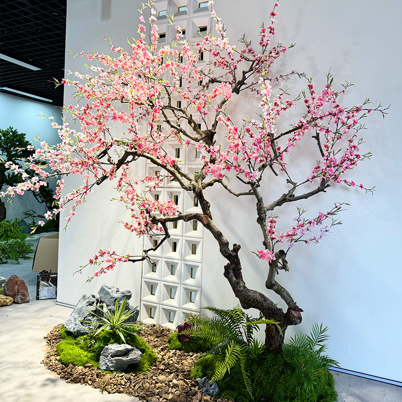 仿真桃花树假桃树型假树网红樱花树许愿树花树装饰造景节日新年