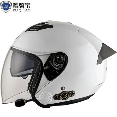 Motosiklet kaskı (dəbilqə) – Helmet Helmet Cross Border - white-double-lens-gray-tail-m