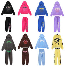 亚马逊高品质Young Thug同款Sp5der hoodie 蜘蛛网卫衣连帽衫套装