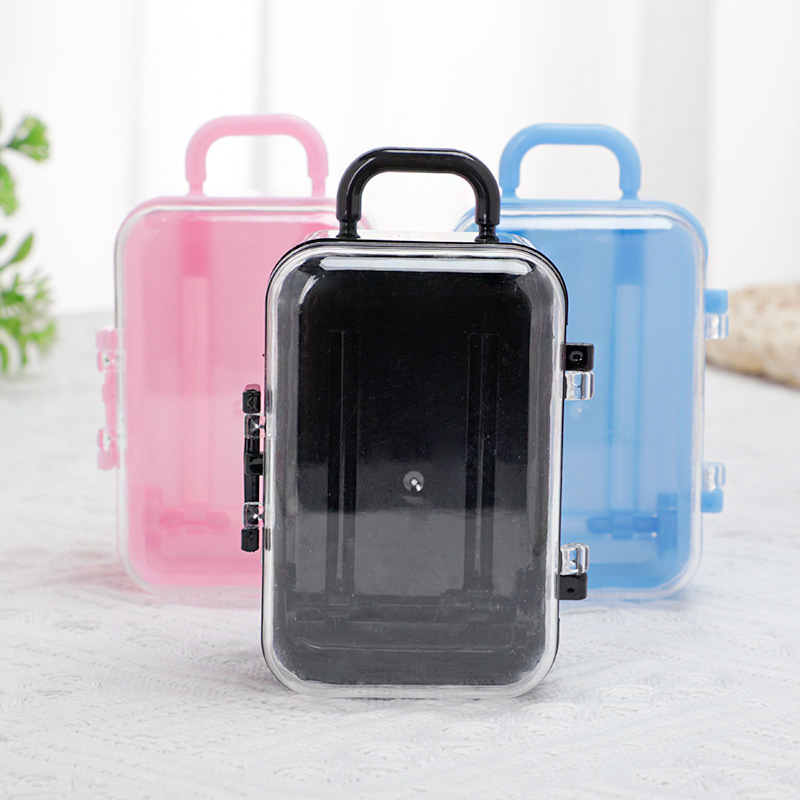 新款透明拉杆箱糖果盒儿童节日礼庆饼干甜点包装盒桌面迷你收纳盒