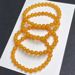 Factory wholesale natural beeswax old honey chicken yellow bracelet bracelet DIY jewelry beads studio standard
