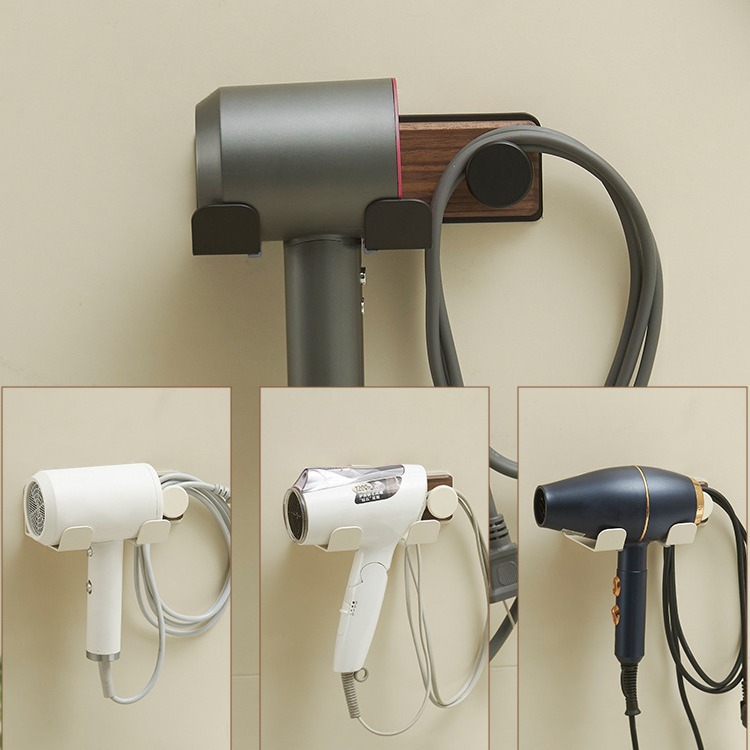 soplador de madera maciza estante de almacenamiento de tubo de aire de baño marco de almacenamiento de aleación de aluminio colgado en la pared sin perforación marco de soplador multicapa