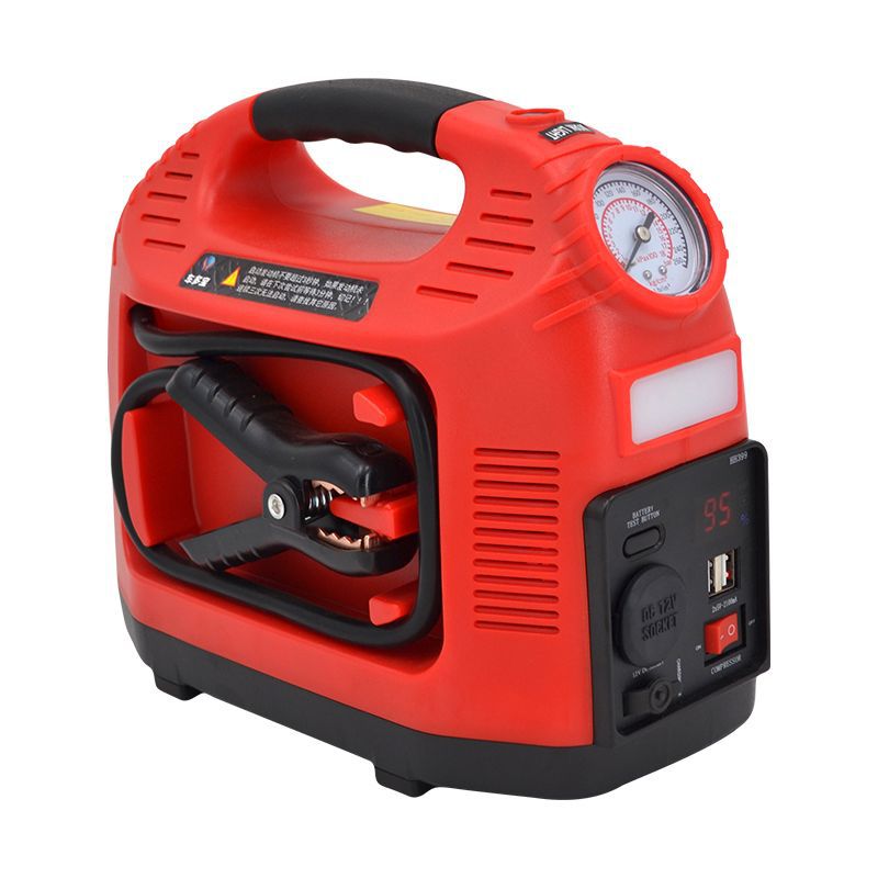 汽车应急启动电源12V户外多功能充气泵一体机救急备用打火启动器