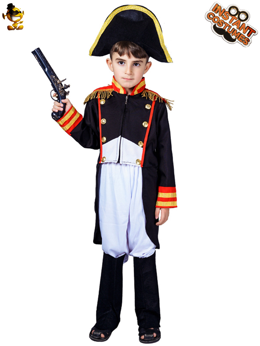 Cruzar la frontera de Halloween de los niños de los hombres de Napoleón ropa de rendimiento de la etapa del día de los niños traje de esmoquin general de los niños
