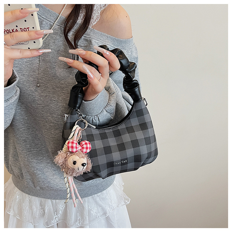 Sweet and cool style, trendy and unique cloud-shaped pleated handbag, a new summer fashion chain crossbody bag for women in 2025 undefined