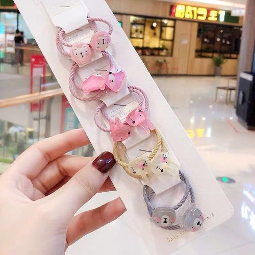 Korean style new children's hairband hair accessories small fresh and cute baby hair tie princess girl rubber band set
