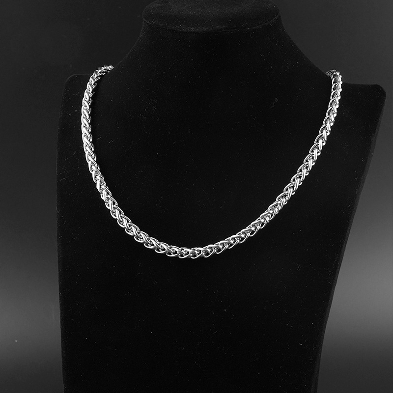 Collier chaîne panier de fleurs en acier inoxydable mixte_voghion.com