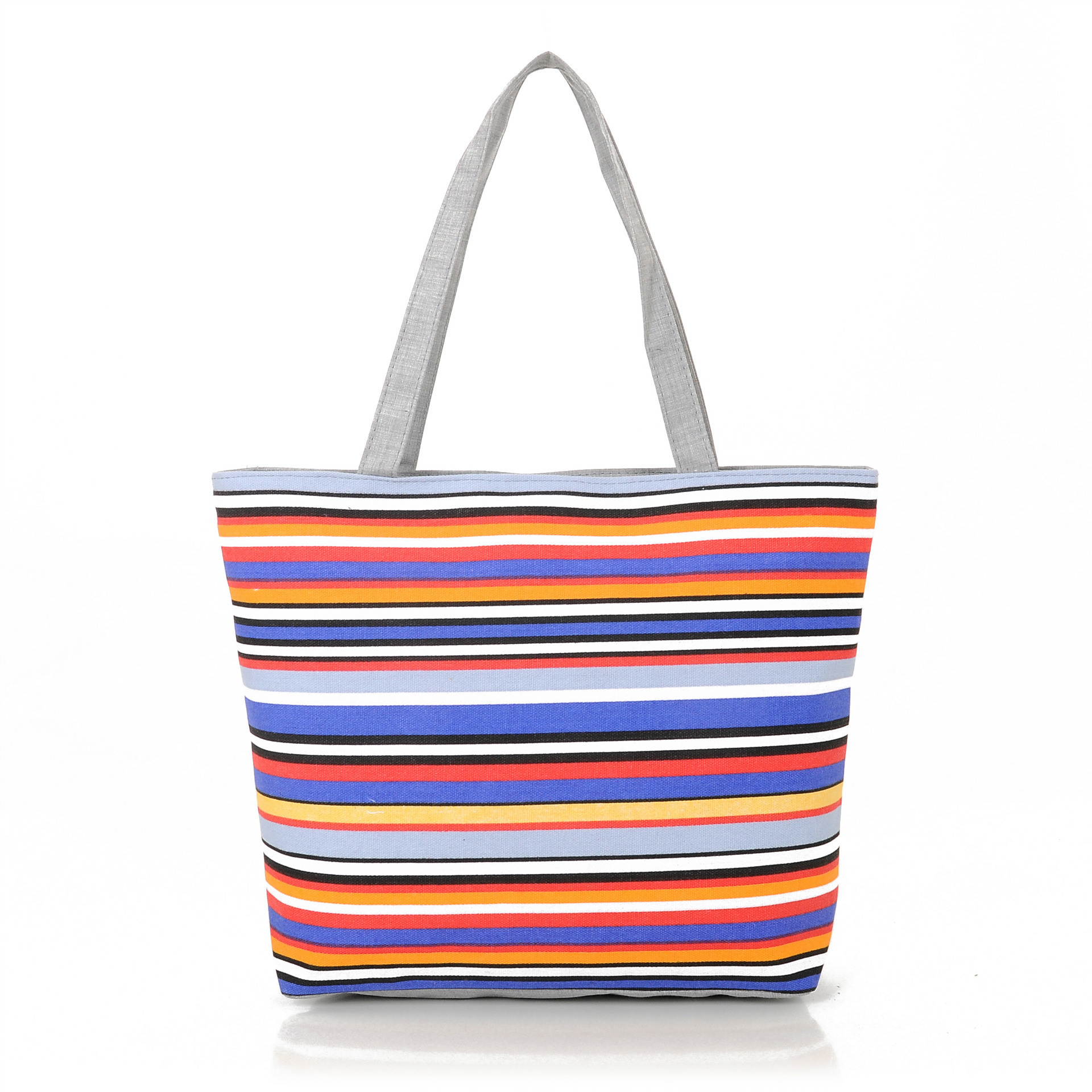 225g Weight Polyester Lining Material Zipper Closure Type Double Shoulder Straps Strap Type Canvas Bag Bags Type Casual, Daily Occasion Canvas Material Rainbow Pattern All Seasons Season Women's Gender Basic, Classic Style Style Medium Size Women's Medium Canvas Rainbow Basic Classic Style Zipper Canvas Bag 21